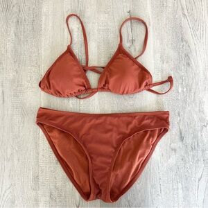 Shade & Shore bikini set, copper brown, size medium, worn once